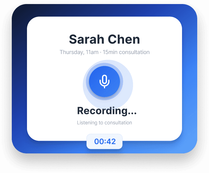 Skriber recording a visit